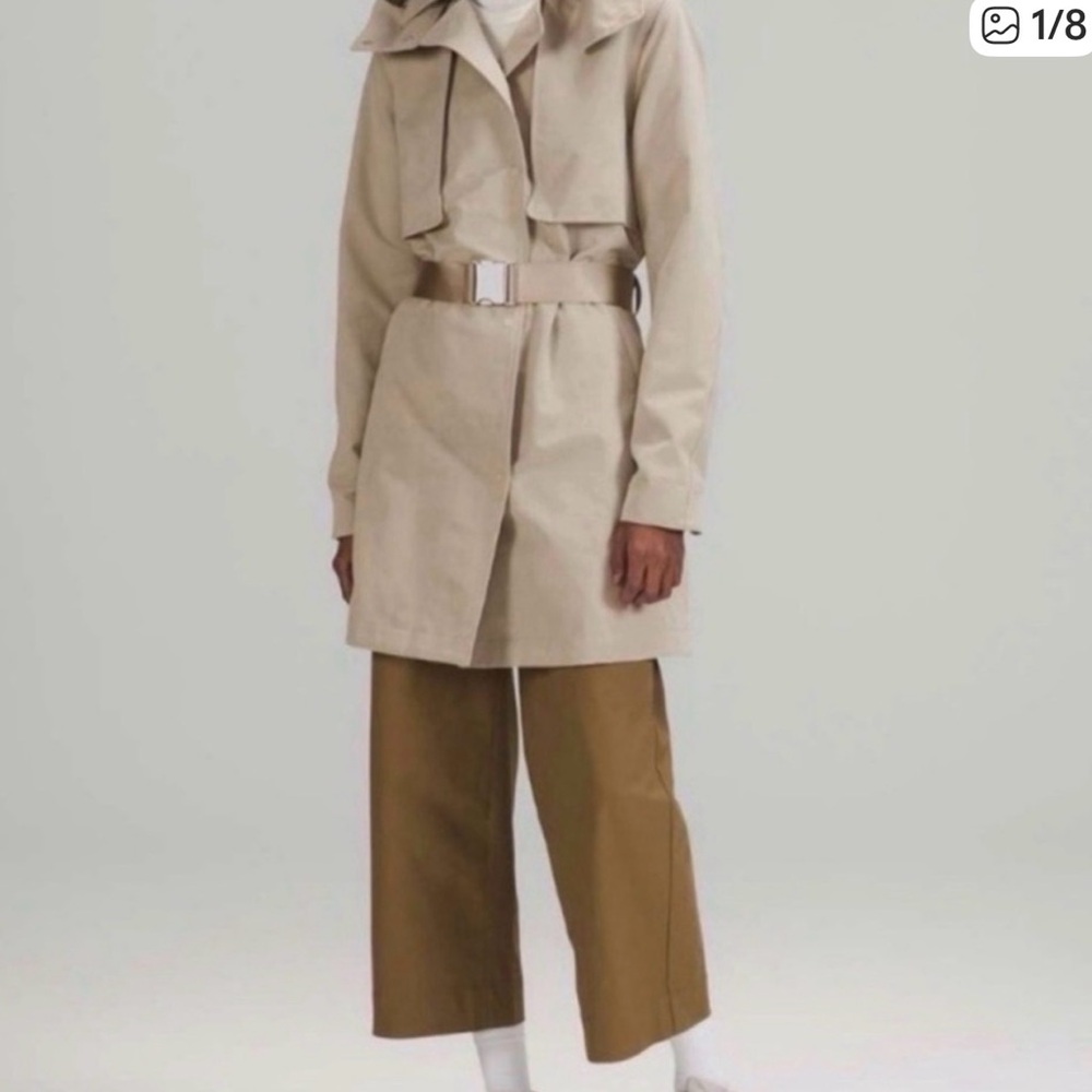 lululemon athletica Always There Trench  rain Coat with Belt 8